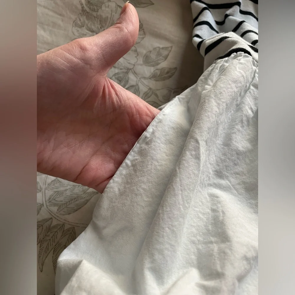 English Factory Puff Sleeve High Low Striped Mini Dress Small Anthropologie Chic - Picture 5 of 9